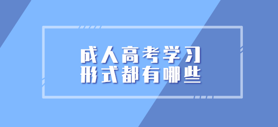 成人高考学习形式都有哪些